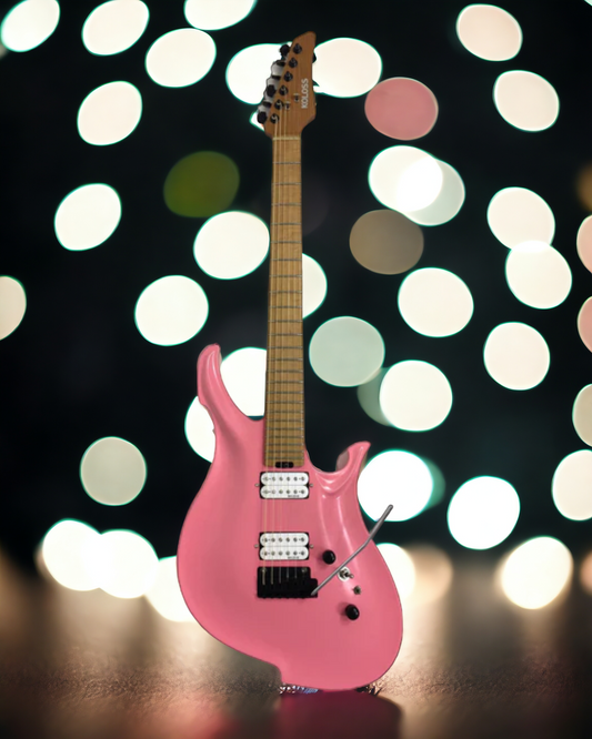 KOLOSS GT4MPK Pink Aluminum Body Roasted Maple Neck Electric Guitar