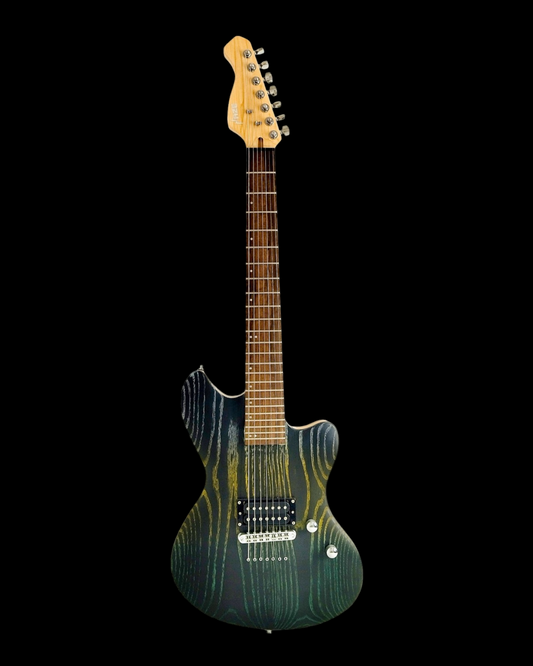 Haze 7-String Maple Neck Hard Ash HJM Electric Guitar - Grey HCOL192007S