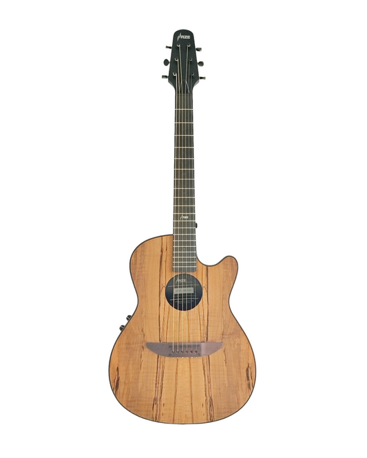 Haze Roundback 38" Traveller Built-In Pickups Acoustic Guitar - Natural HSDP836CEQGC