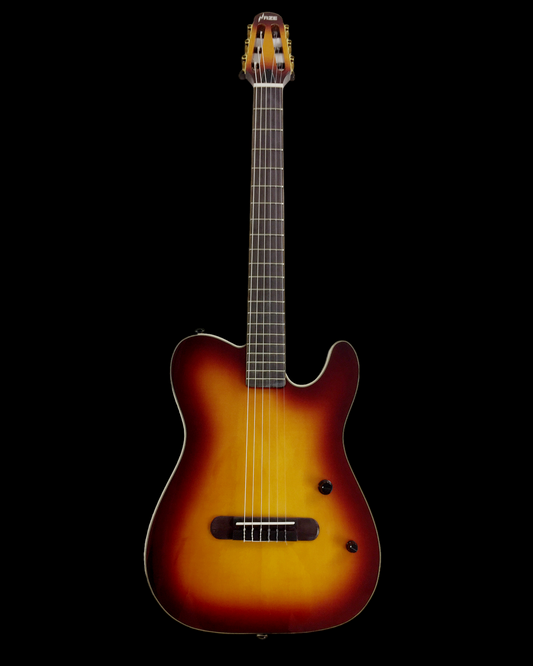 Haze Nylon String Piezo Solid Mahogany HTL Electric Guitar - Sunburst HSMRC601EQCS