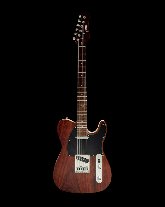 Haze Lightweight Solid Paulownia Cocobolo Veneer HTL Electric Guitar - Red HSTL1901M830CR