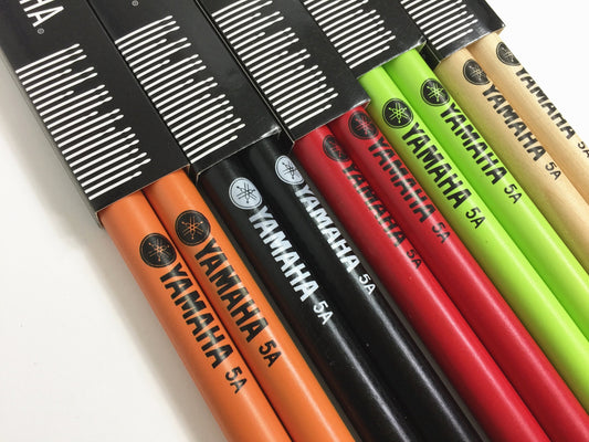 Yamaha YA5ABK Professional 5A Drum Sticks Maple 5 Color: Black, Green, Orange, Red, and Natural