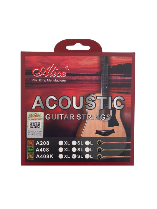 Alice A408K-SL Acoustic Guitar Strings Light Stainless Steel Anti-rust