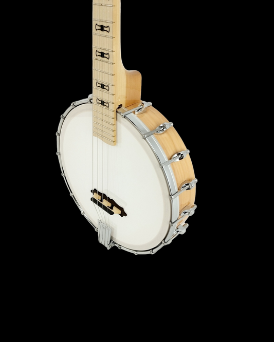 Caraya 4-String Solid Maple Open-Back Banjolele - Natural BJ24