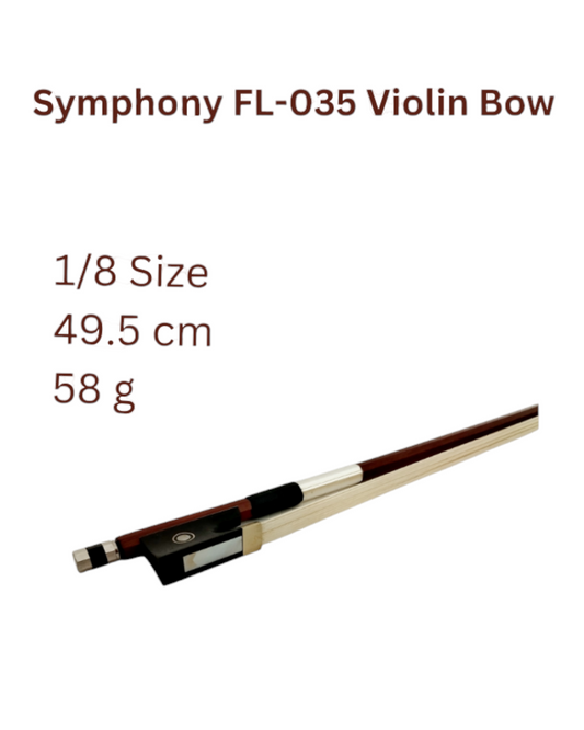 Symphony Model A Brazilwood Violin Bow - 1/8, FL03518