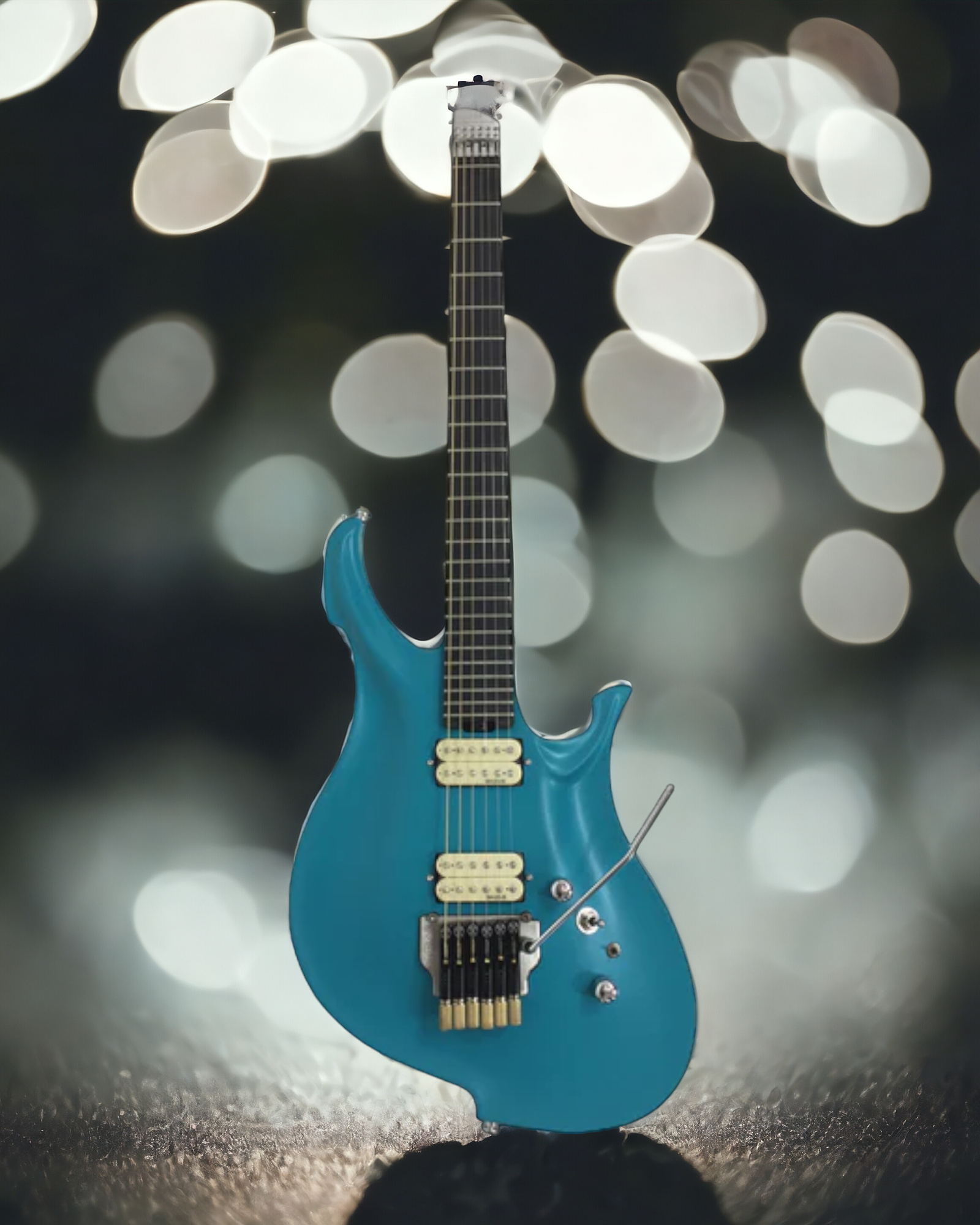 KOLOSS GT5HBL Blue Headless Aluminum Body Carbon Fibred Neck Electric Guitar