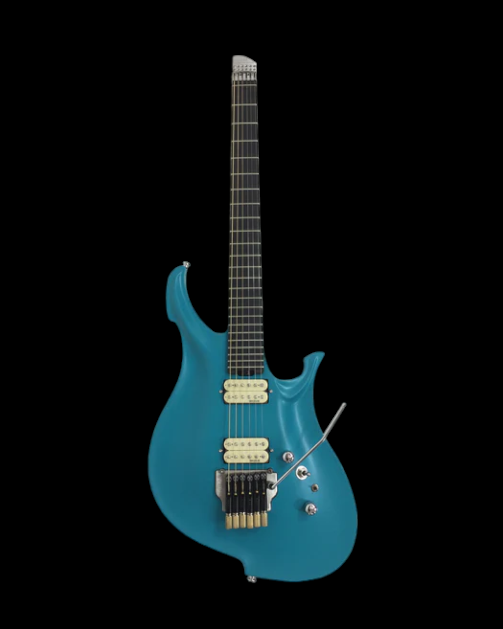 KOLOSS GT5HBL Blue Headless Aluminum Body Carbon Fibred Neck Electric Guitar