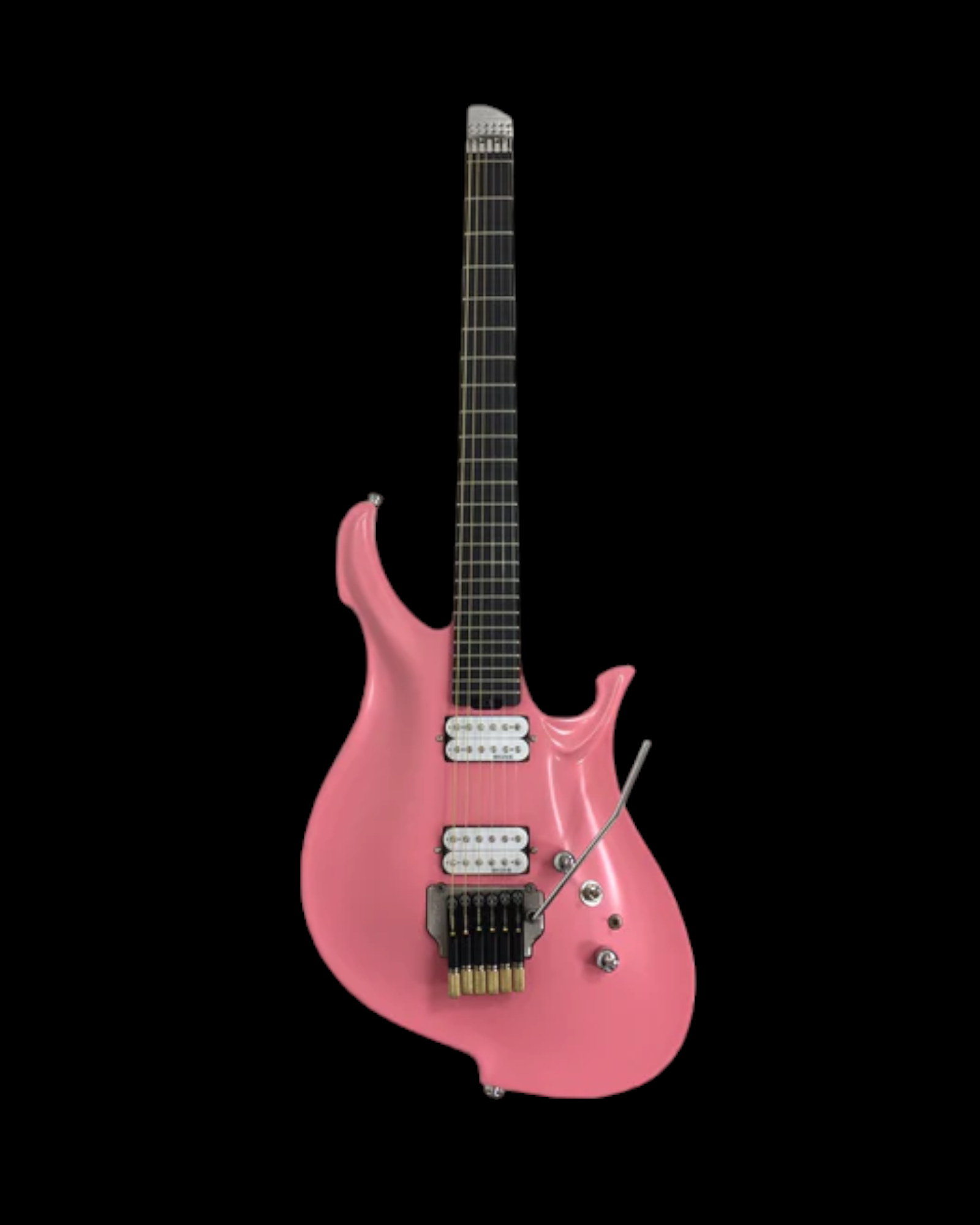KOLOSS GT5HPK Pink Headless Aluminum Body Carbon Fibred Neck Electric Guitar