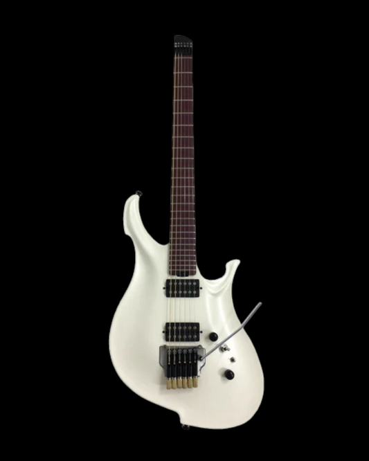 KOLOSS GT740HPPWH White Headless Aluminum Body Purpleheart Neck Electric Guitar