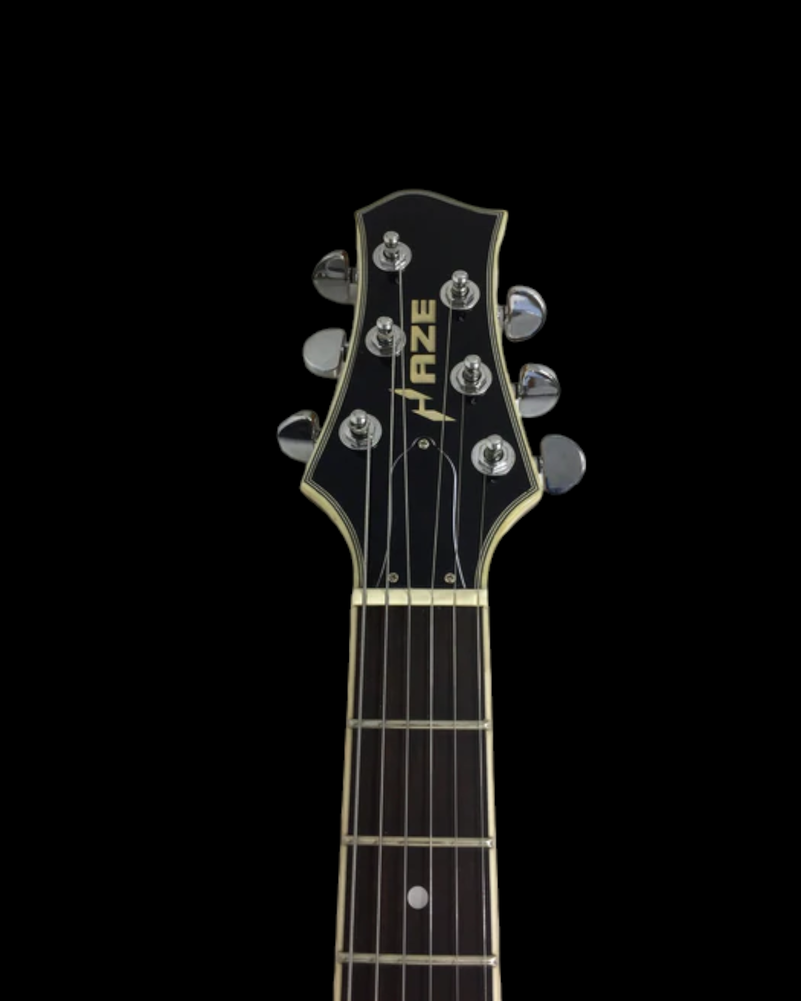 Haze Semi-Hollow Double-Cut Offset HES Electric Guitar - Yellow HD348TN