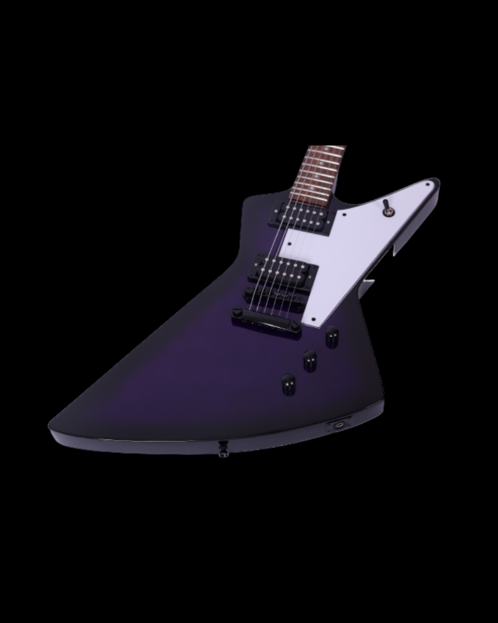 Haze Explorer-Style HH Basswood HEX Electric Guitar - Purpleburst HSFB1940J