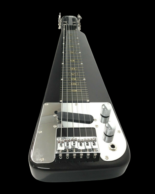 Haze Lap Steel Single Coil Height Adjustable Lap Steel Electric Guitar - Black HSLT1930MBK