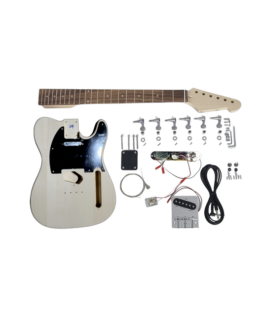 HSTL19100WBDIY Solid Basswood Body Electric Guitar DIY Kit, No-Soldering, S-S