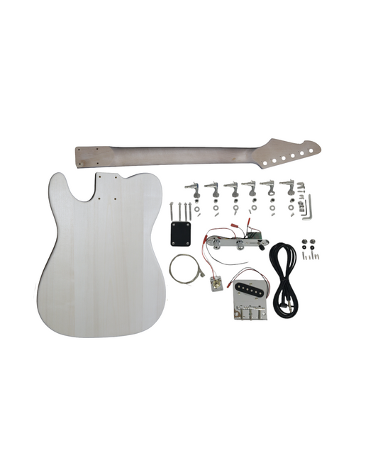 HSTL19100WBDIY Solid Basswood Body Electric Guitar DIY Kit, No-Soldering, S-S