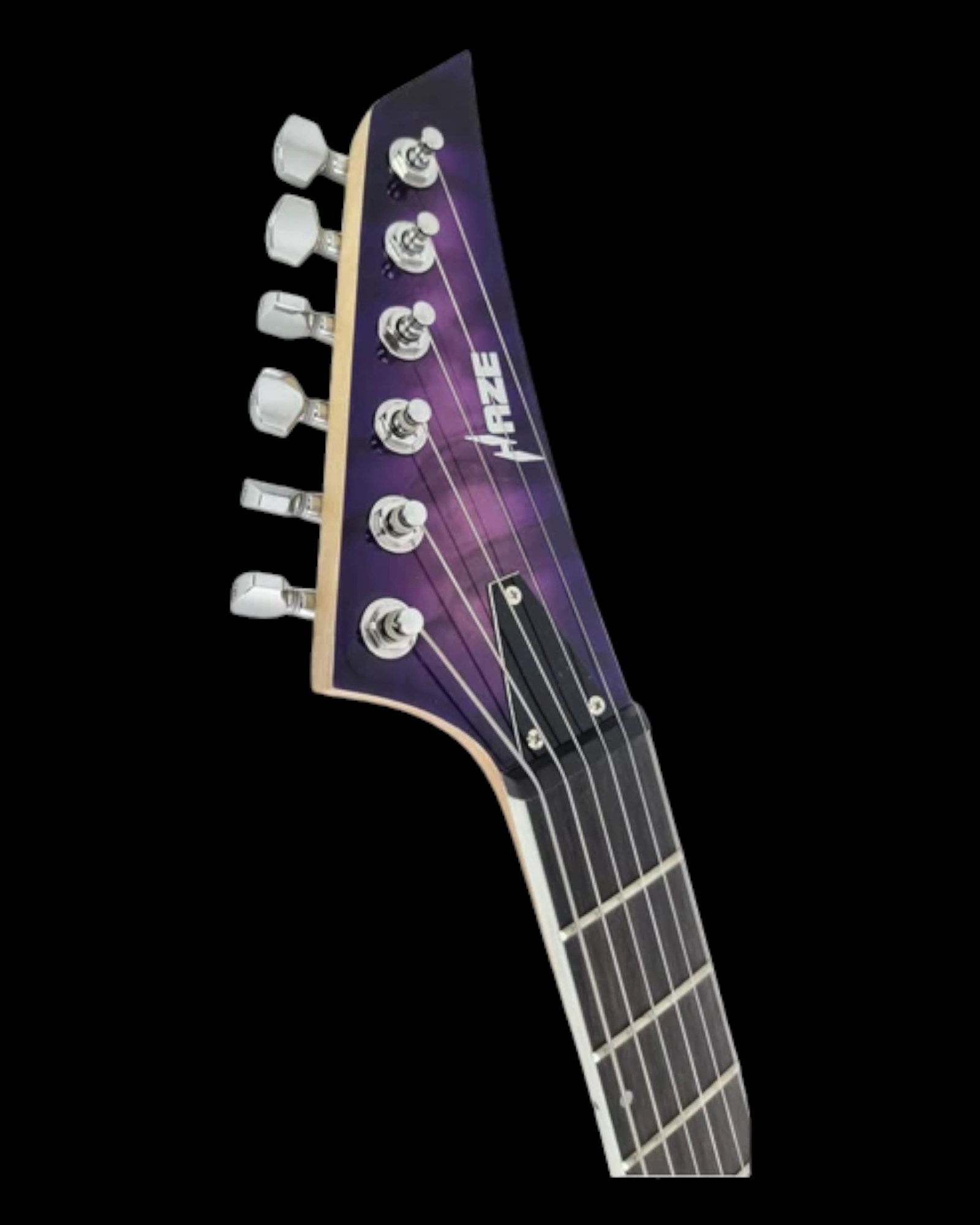 Haze HH Maple Neck Quilted Art HRG Electric Guitar - Purple HZPRESTIGETPU