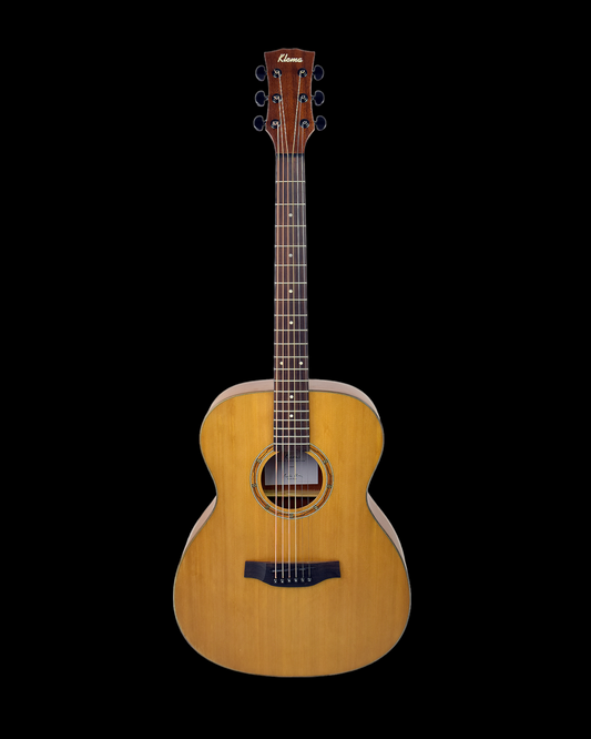 Klema K100JC Solid Canadian Cedar Top Mahogany Body Jumbo Acoustic Guitar - Natural