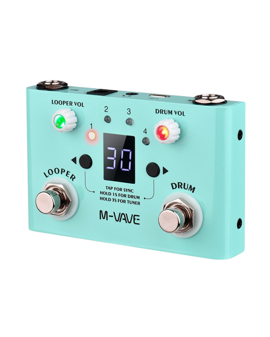 M-VAVE LOST TEMPO Effect Pedal Drum & Looper Effector Mini 2-in-1 Looper & Drum