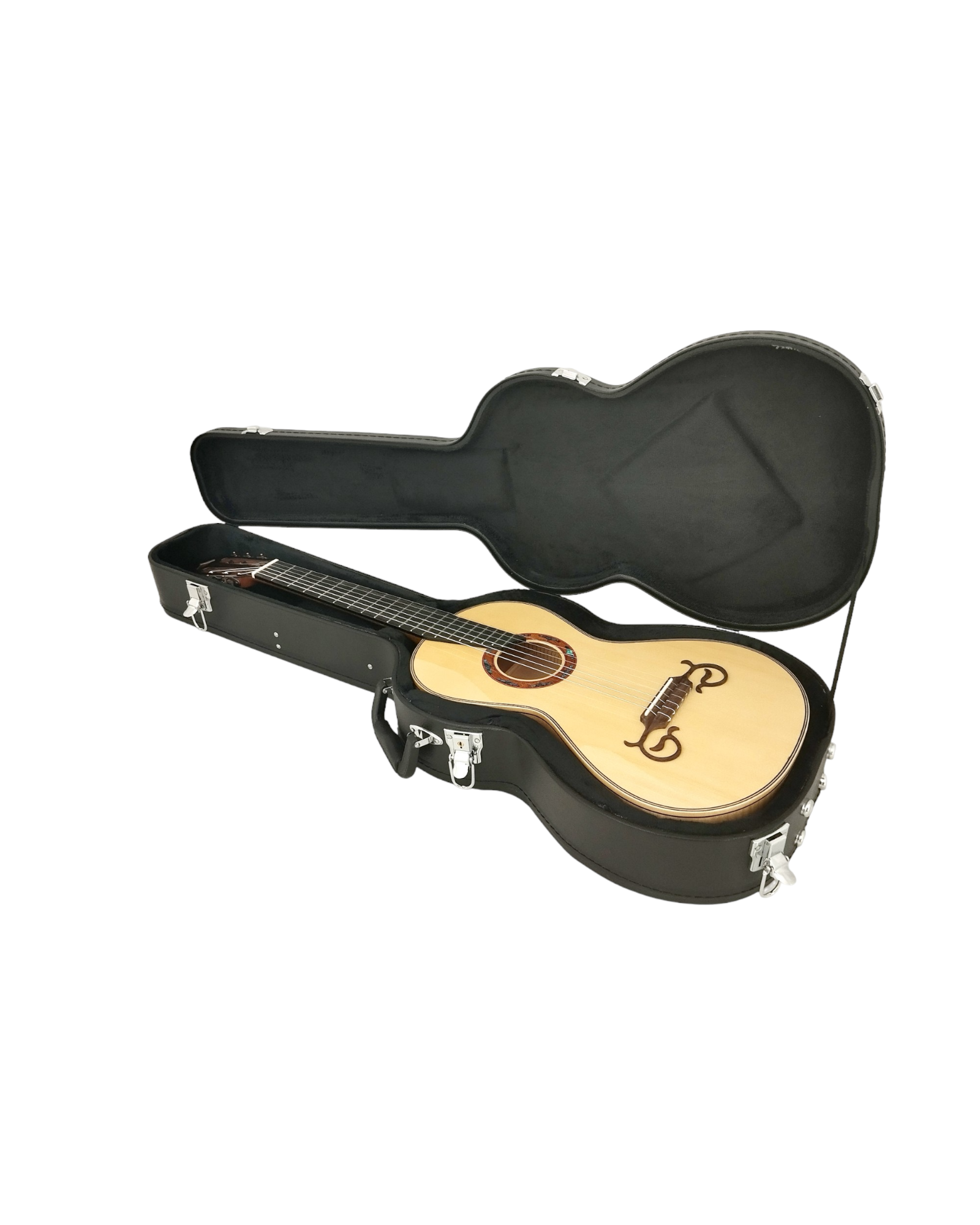 Full Size Nylon String Classical Guitar Hard Case,Lockable w/Key,Black.  19020CA