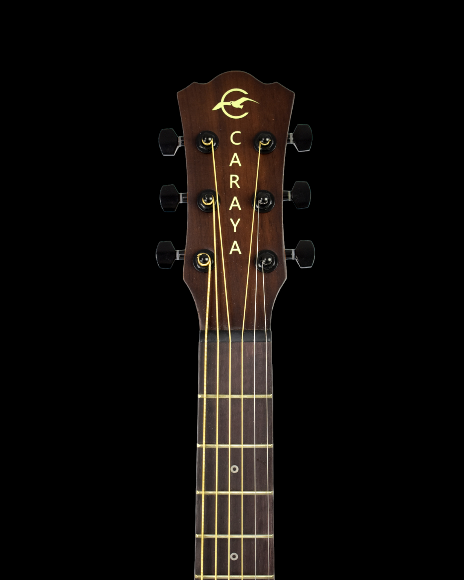 Caraya 34" All Mahogany Built-In Pickups/Tuner Acoustic Guitar - Natural SAFAIR34EQ