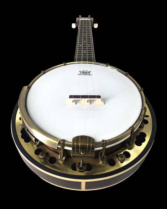 Caraya 4-String Maple Body Resonator Banjolele - Natural SBJUK118