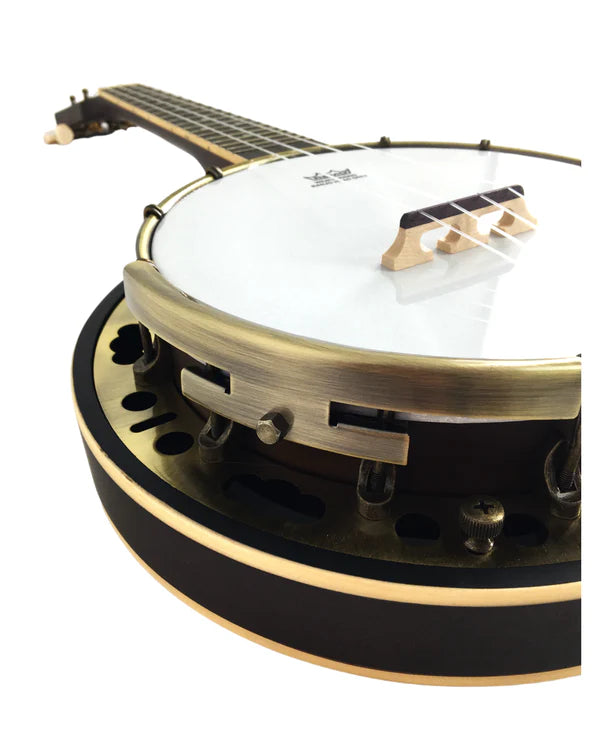 Caraya 4-String Maple Body Resonator Banjolele - Natural SBJUK118