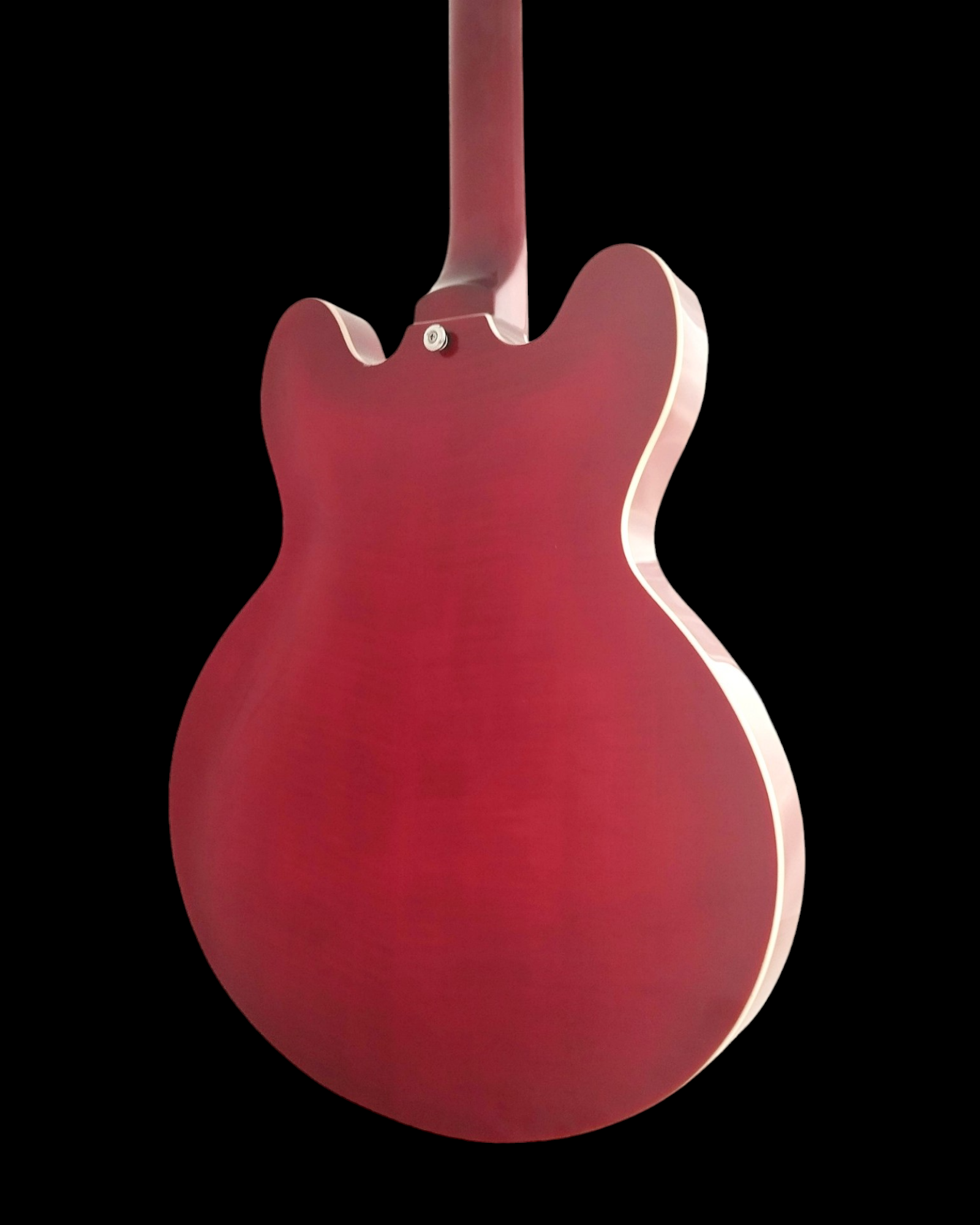 Haze Semi-Hollow 335-Style Flame Maple HES Electric Guitar - Red SEG272CR