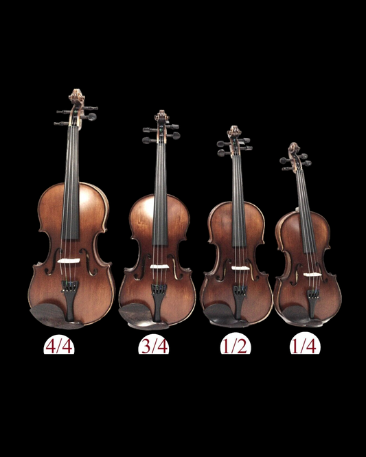 SJV01B Symphony 4/4-1/4 size Violin outfit w/Extra strings, Foam Hard Case, Bow, Rosin