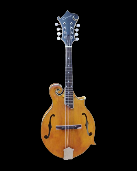 Caraya SMA938 F-Style Mandolin, Solid Spruce, Flame Maple Mandolin w/F Holes