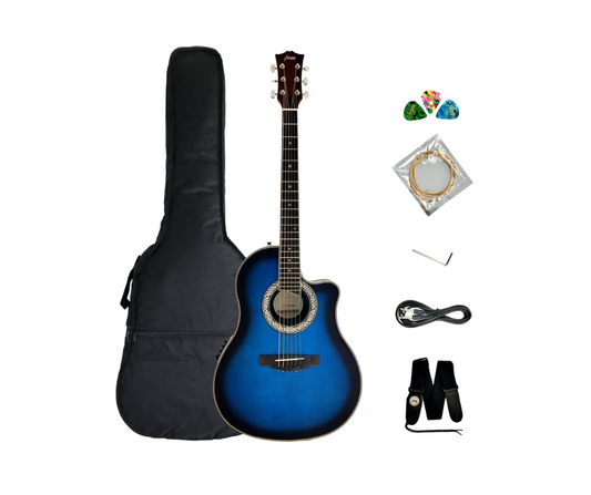 Haze Thin-Body Built-In Pickups/Tuner Acoustic Guitar - Sunburst F631B –  Kookaburra Music Tree