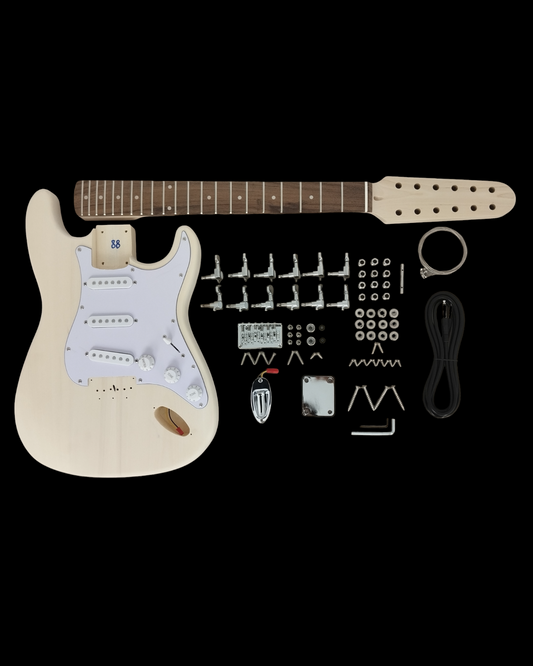 Solid Basswood 12-String Electric Guitar DIY Kit,No-Soldering,SSS. ST1012SDIY