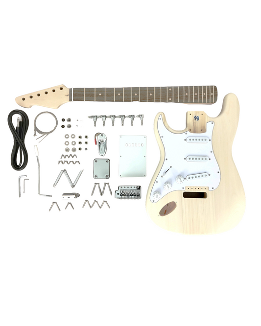 Haze ST10DIYLH Left-Handed Solid Basswood Electric Guitar, No-Soldering