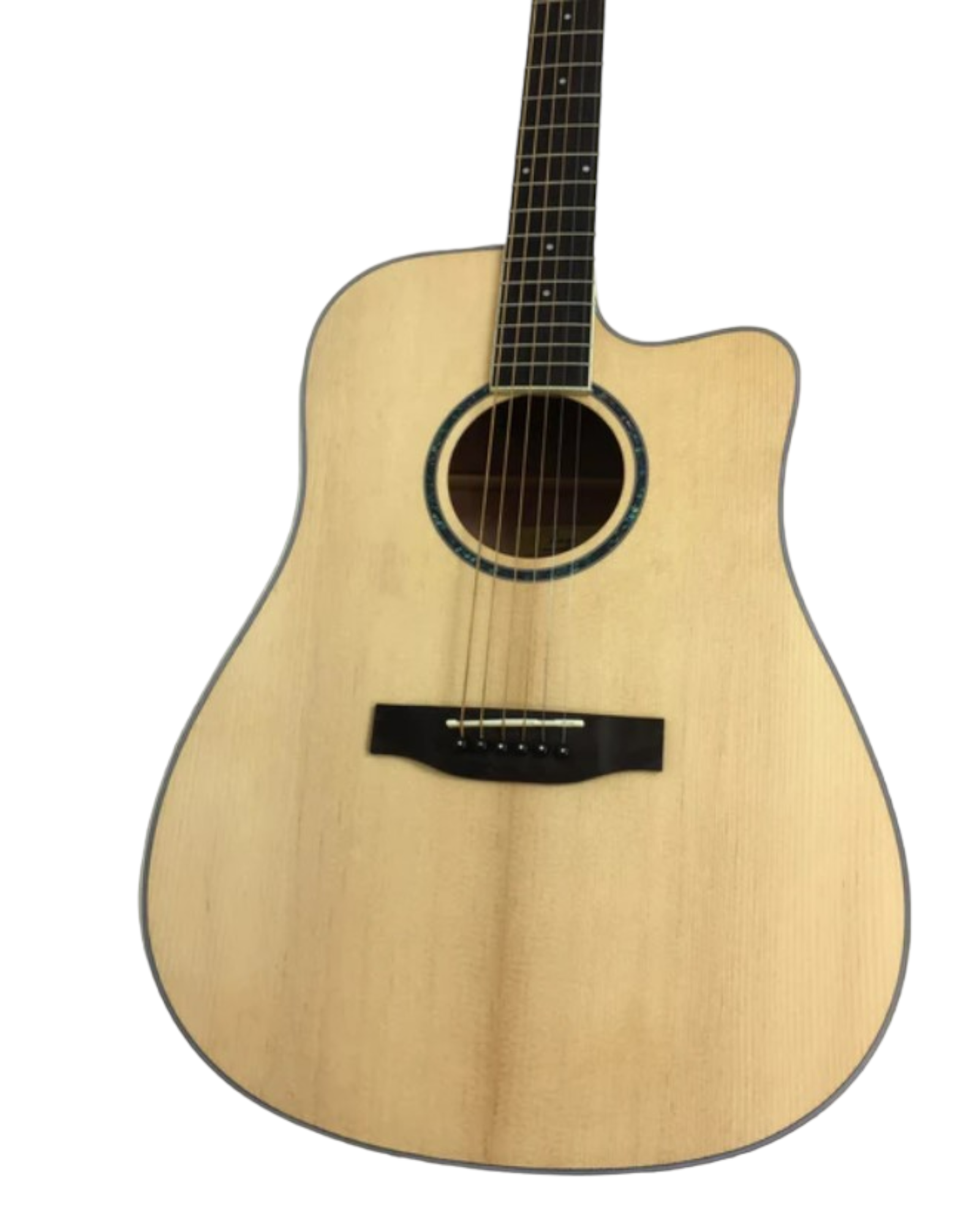 Haze Solid Spruce Top Dreadnought Cutaway Acoustic Guitar - Natural CD60SCN