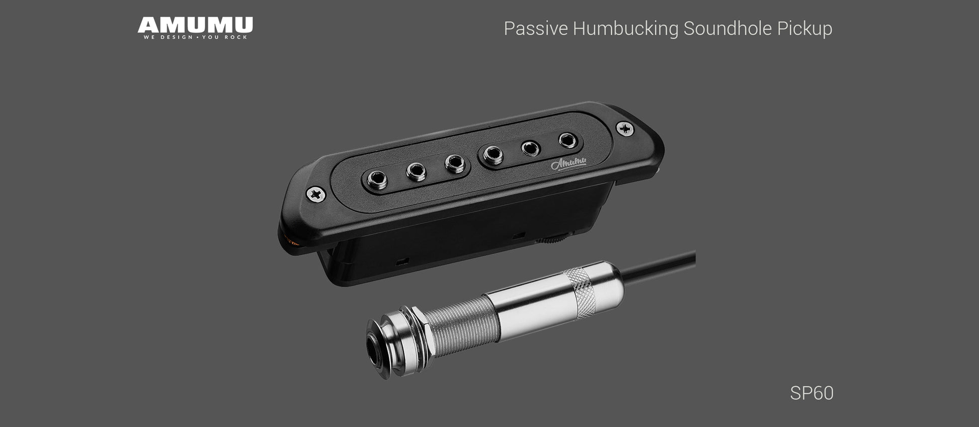 Amumu Passive Humbucking Soundhole Pickup for Acoustic Guitar - SP60