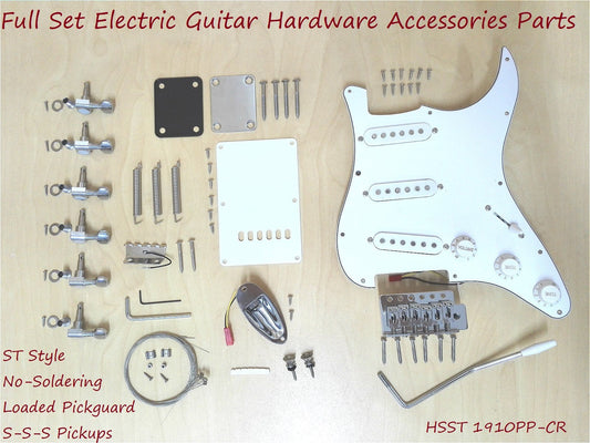 Full Set Electric Guitar Hardware Accessories Parts,No-Soldering HSST 1910PP-CRNS