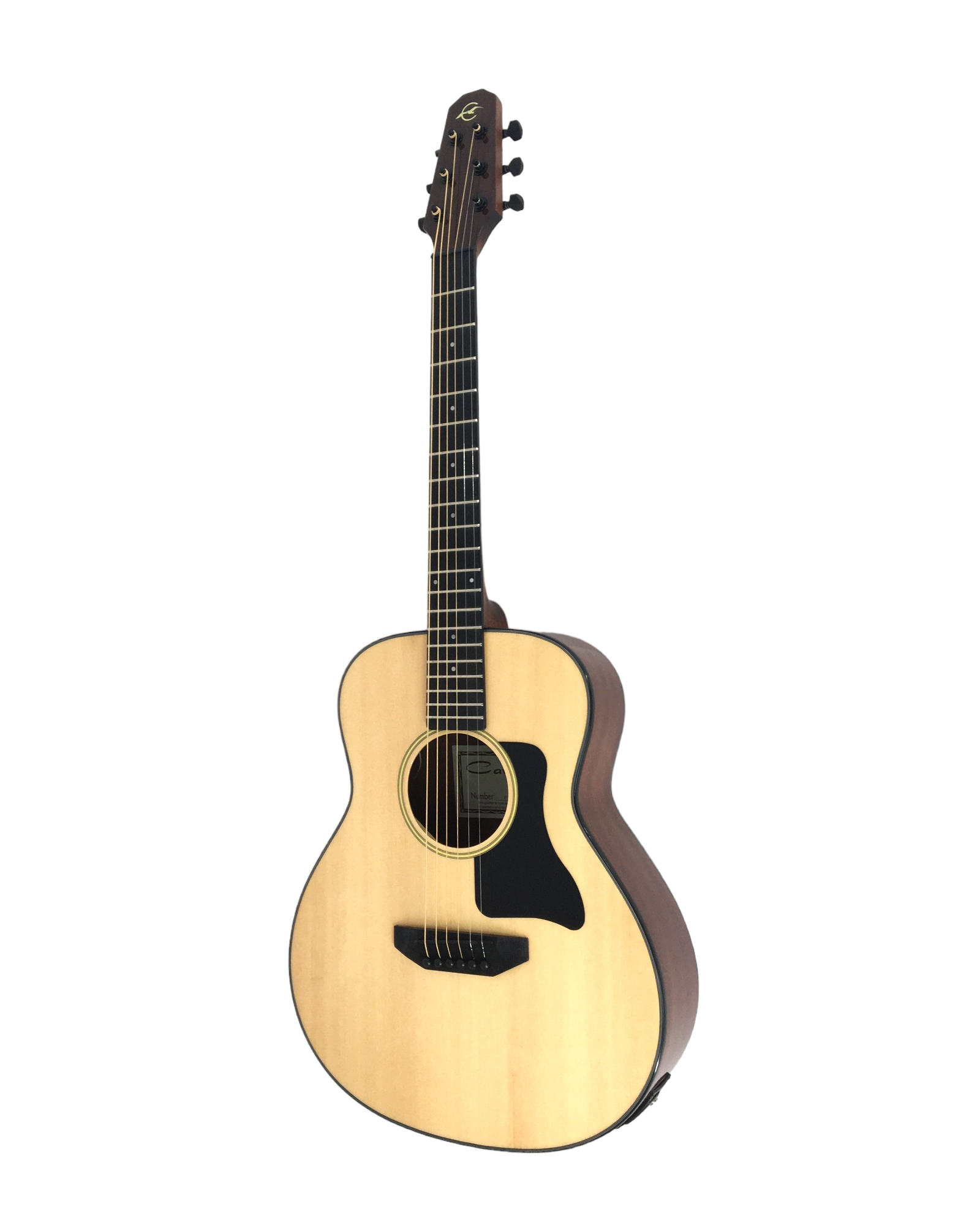 Caraya 3/4 Traveller Solid Spruce Built-In Pickups/Tuner Acoustic Guitar - Natural P301210SEQSP