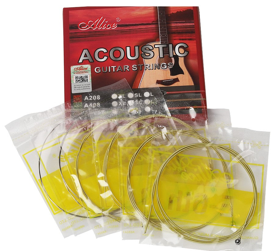 Alice A408-L /A408-SL Acoustic Guitar Strings Light Stainless Steel Anti-rust