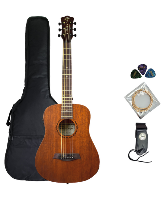 Caraya 36" Traveler Built-In Pickups/Tuner Acoustic Guitar - Natural SAFAIR36EQ