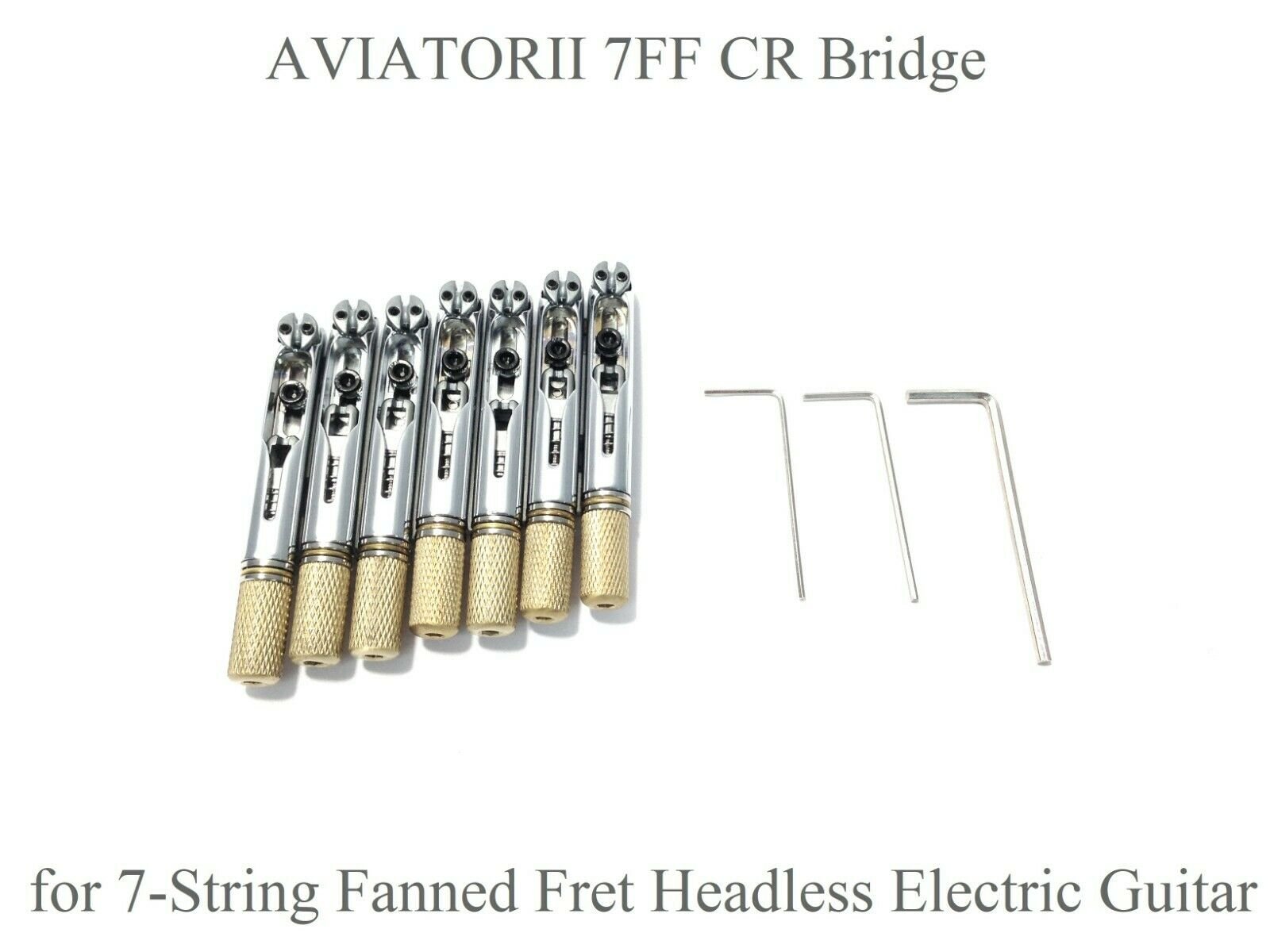 Koloss AVIATOR II 7FF CR Bridge for 7-String Fanned Fret Headless Electric Guitar