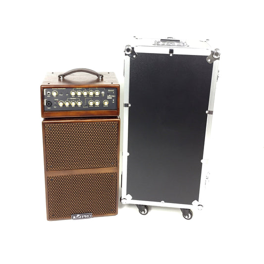JUSTPRO MXTALL 100W Amplifier 2 Channels Chorus/Reverb Mic/Acoustic Guitar, Bluetooth with Road Case