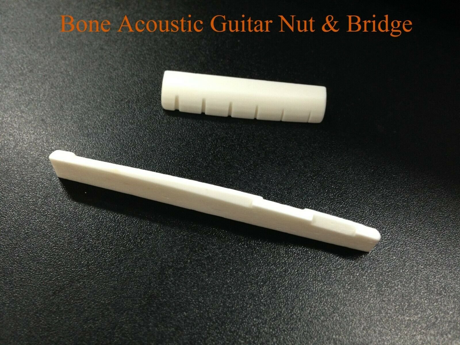 Ivory White Bone Acoustic Guitar Nut & Bridge, For 6-String Acoustic Guitar