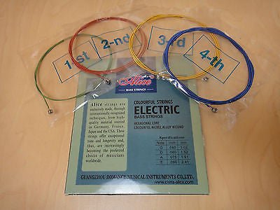Alice A609C 4-String Electric Bass Guitar Strings,Multi-colored, 0.04~0.095 inch