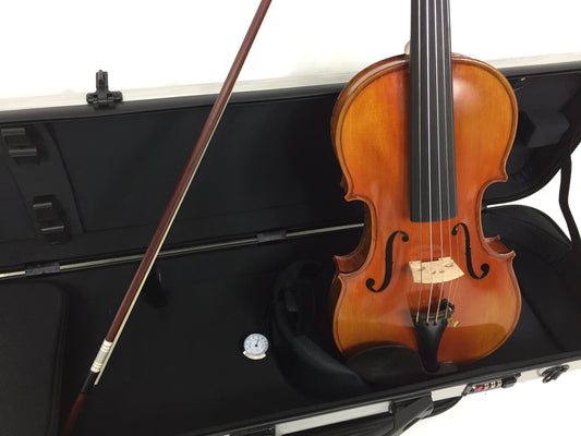 Symphony SJVN05 4/4 Solid Wood Handmade 5-String Violin Outfit, Ebony Fittings
