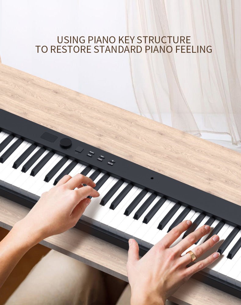 Portable 88 Keys Foldable/ Rechargeable Digital Piano Electronic Keyboard PJ88C