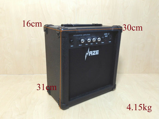 Haze HSB15 15W Electric/Acoustic Bass Guitar Amplifier,BK w/Headphone Output