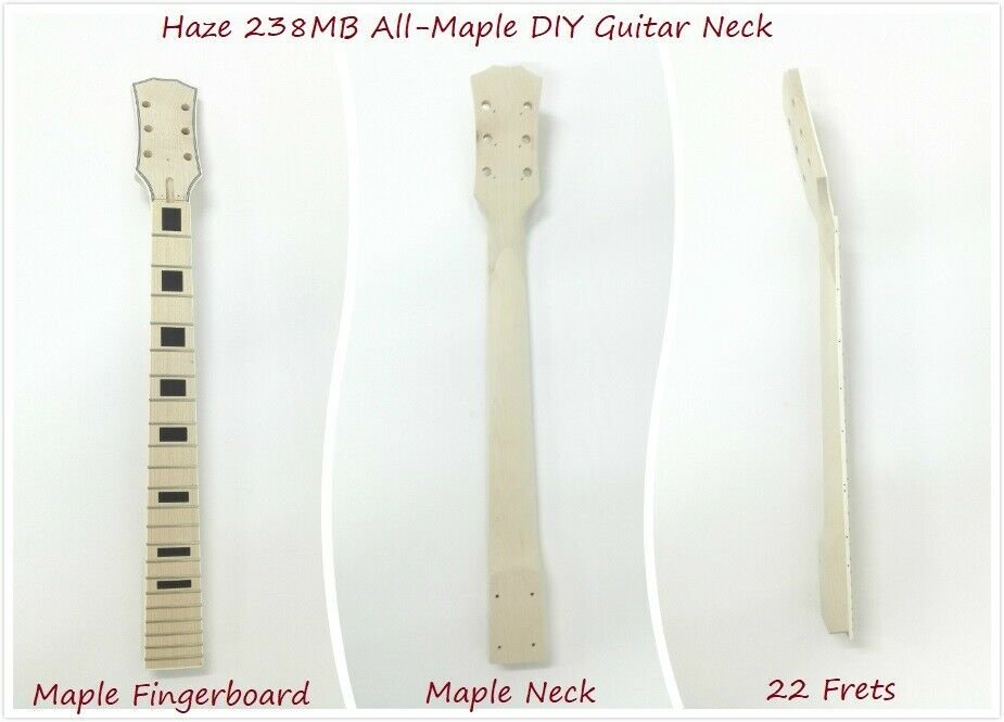 LP style guitar neck 239MB 22-Fret Electric Guitar DIY Neck, All-Maple, Bolt-on