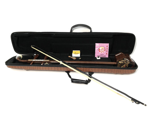 Lecui Chinese Siamese Rosewood Erhu 2-string Violin Fiddle Musical Instrument + EVA Hard Case LC600