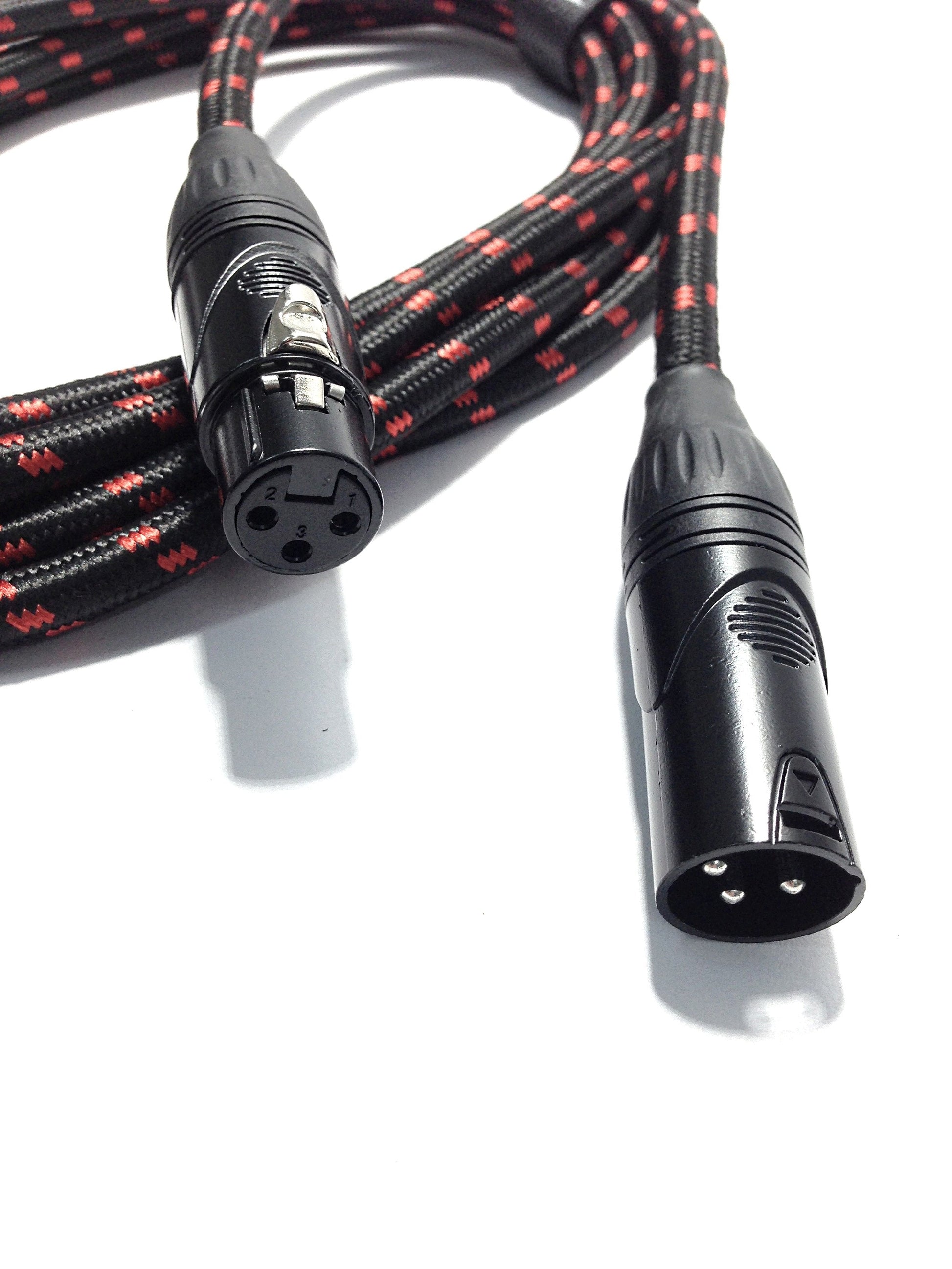 Haze 3m 6m Braided Tweed 3-Pin Balanced XLR Microphone Cable SFXX-001