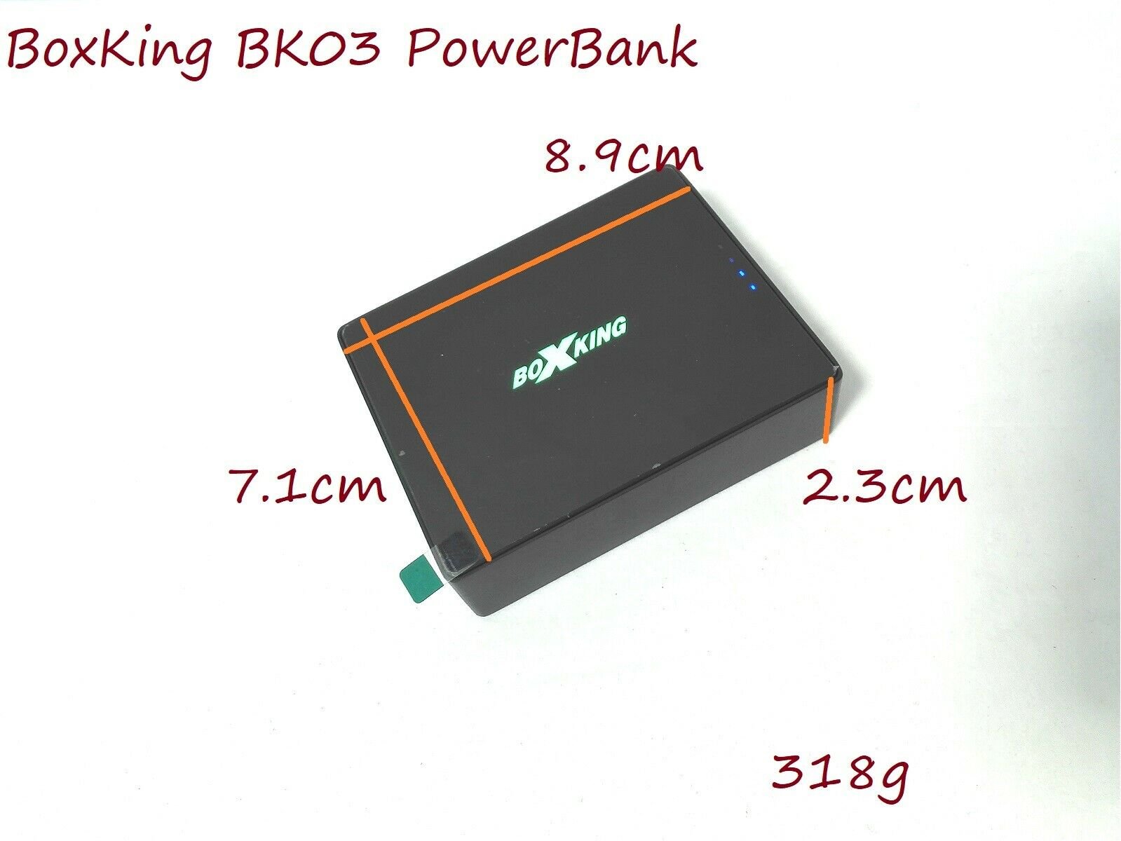 BoxKing BK03 Noise-free Portable Power Bank for Pedalboard/Musical Instruments, 10500mAh