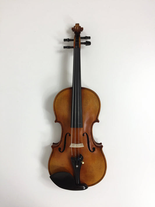 Symphony SJV888 4/4 One-Piece Back Solid Wood Handmade Violin Outfit, Ebony Fittings
