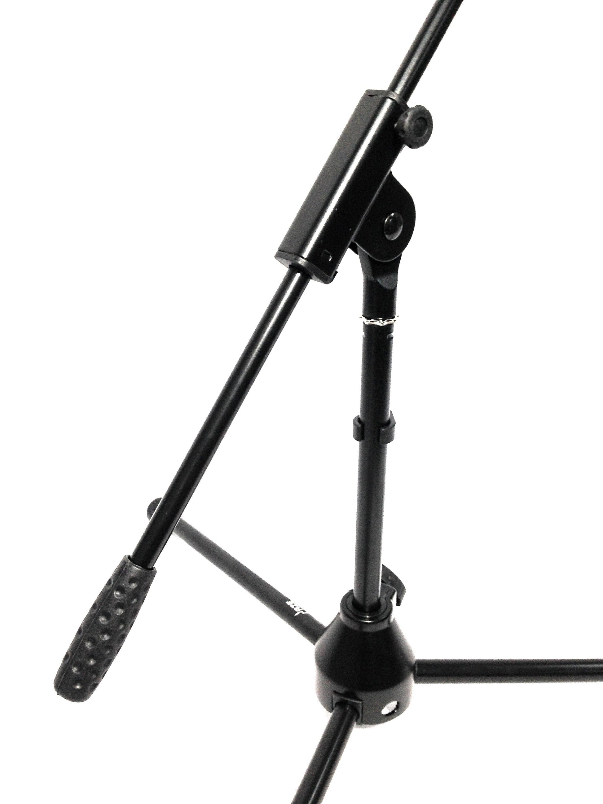 Haze MS010+MS043 Small Black Mic Stand With Short Telescopic Boom
